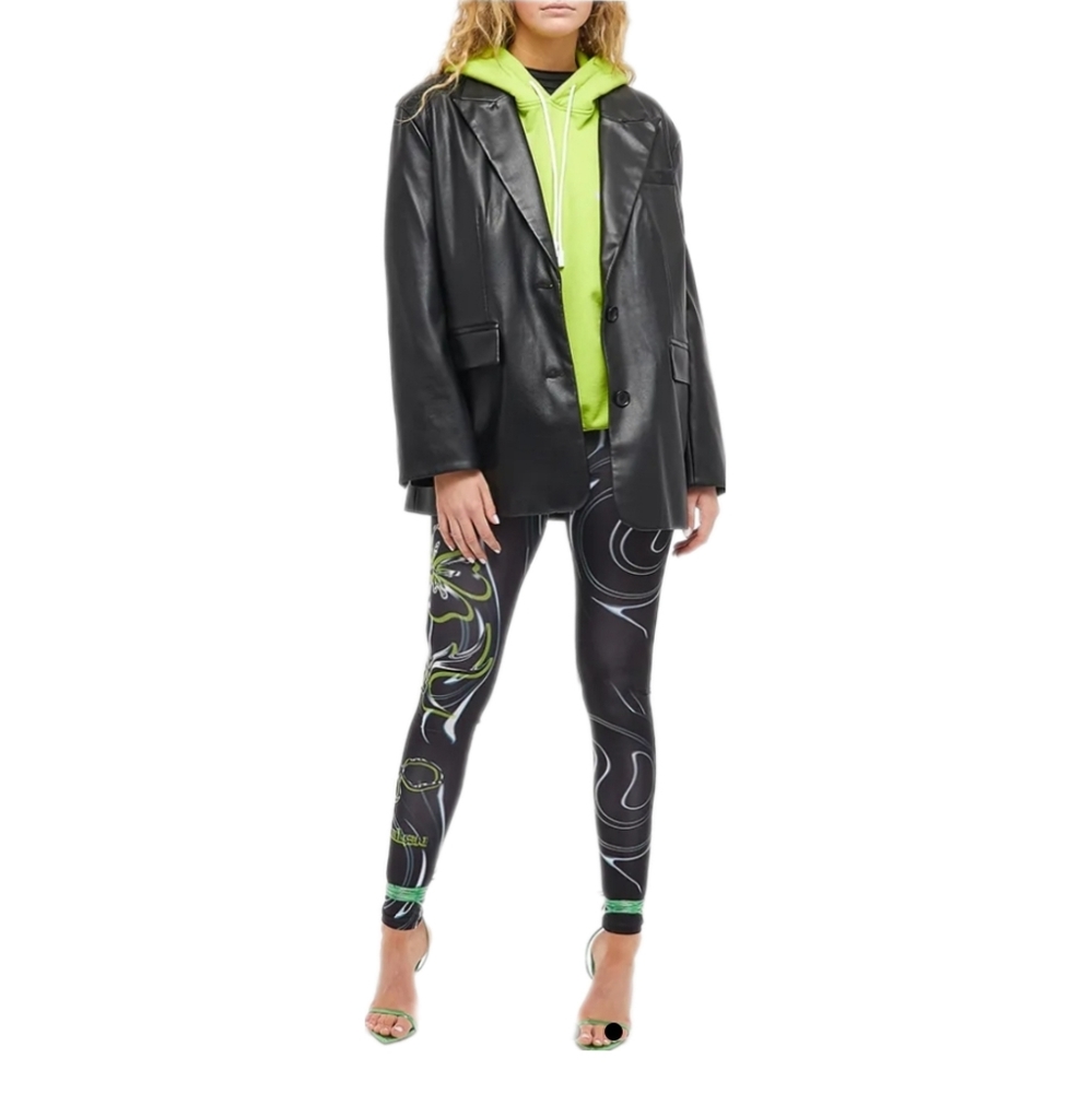 MAISIE WILEN | Logo Body Shop Leggings in Aura Black Size Large